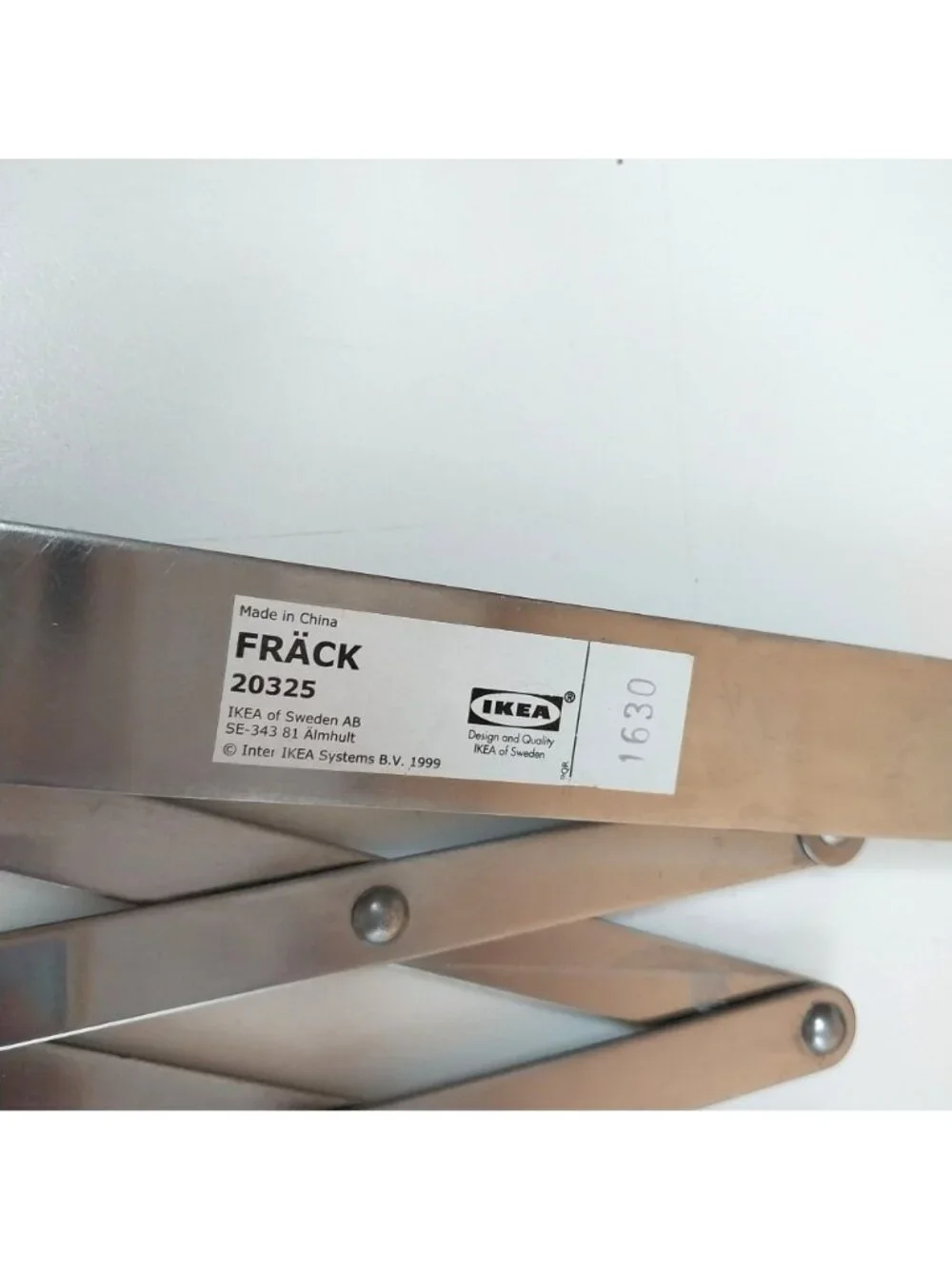 Ikea Fräck Wall-Mounted Extendable Mirror Stainless Steel Modern Design 20325